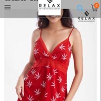 ( chính hãng) Relax Áo ngũ hoạ tiết hoa phối ren