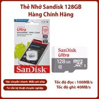 [ CHÍNH HÃNG ] Thẻ Nhớ SANDISK 128 GB Tốc Độ Đọc 100MB/s Tốc Độ Ghi 40MB/s Hàng Chính Hãng 100%