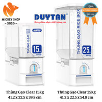 [ Chính Hãng] Thùng Gạo Clear Trong Suốt Thông Minh DUY TÂN 15Kg 25Kg