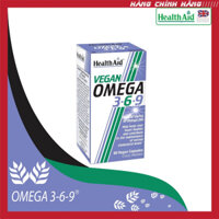 ( Chính Hãng) Viên dầu cá HealthAid Vegan Omega 3.6.9  Lọ 60 viên, Giúp Tăng Cường Sức Khỏe Tim Mạch Và Hệ Miễn Dịch-MK