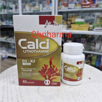 ( Chính hãng ) Viên uống CALCI LITHOTHAMNE D3-K2 hộp 60 viên giúp bổ sung Canxi,magie,D3-K2 cho xương chắc khỏe