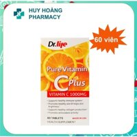 [ CHÍNH HÃNG ] Viên Uống Trẻ Hóa Sáng Da Pure Vitamin C Plus Dr.Life hộp 60 viên