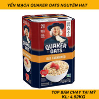 [ Chính Hãng ] Yến Mạch QUAKER OATS nguyên thùng 4,52kg ( Nguyên Hạt Cán Dẹp ) / Mẫu Mới Hộp Vàng FREE SHIP