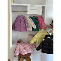 [ Chọn màu] ÁO PHAO TRƠN TAY KẺ SỌC LIỀN MŨ CỔ CAO SIÊU ẤM CHO BÉ- MŨ CÓ DÂY KÉO ĐIỀU CHỈNH- HÀNG QUẢNG CHÂU CAO CẤP