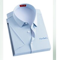 [ chống nhăn ] áo sơ mi pierre cardin kẻ xanh