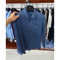 [ chống nhăn ] áo sơ mi pierre cardin xám xanh logo thêu
