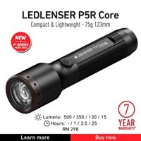 ( Chống Nước ) Đèn Pin Cao Cấp LedLenser P5R Core - 500 Lumens | Siêu Sáng, Chống Bụi, Pin Sạc | Bảo Hành 7 Năm