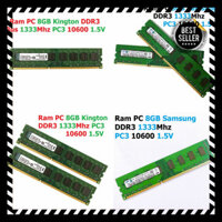 [ CHỐT SALE ] Ram DDR3 ( Samsung / Kington ) 8GB Bus 1333Mhz PC3 10600 1.5V Dùng Cho Máy Tính Để Bàn PC Desktop