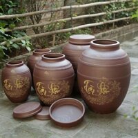 - Chum rượu - vò rượu - bình ngâm rượu tài lộc 1 nắp ( 10 - 15 - 20 - 30 - 50L ). Gốm sứ Bát Tràng chính hãng.