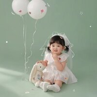 ❈ ❈ Chụp ảnh trẻ em Mạng che mặt trẻ em Phong cách công chúa Chủ đề nhỏ Đơn giản và có thể nuôi dưỡng Phòng thu ảnh Đạo cụ trang phục Ảnh 2501J03