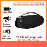 [ CÓ BẢO HÀNH ] Loa Bluetooth Công Suất Lớn BoomBox 3 Siêu Bass Cực Trầm Pin Khỏe Âm Thanh Đỉnh Cao