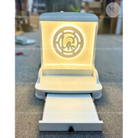 ( Có Đèn Led ) Bàn Thờ Thần Tài Thổ Địa Chữ Lộc Màu Trắng