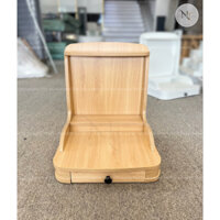 ( Có Đèn Led  ) Bàn Thờ Thần Tài Thổ Địa Đơn Giản Vân Gỗ Vàng