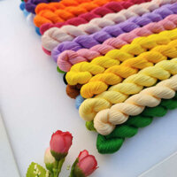 🔥 có hàng sẵn 🔥 Chỉ thêu màu đồ diy tự làm chỉ may công nghiệp chỉ thêu cotton polyester Quần áo thêu tay đồ thủ công dây thêu ❧Đế thủ công dày ren thêu chéo sợi bông bưu chính chỉ kim thêu ren 27 màu 1 100✰