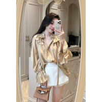 ( có hình thật) Sét áo sơ mi viền bèo phối quần giả váy hàng chuẩn loại 1