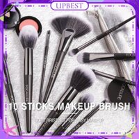 ♕ Cọ má hồng kèm túi đựng Cọ trang điểm làm đẹp và sức khỏe Phấn mắt Cọ trang điểm làm đẹp 10 cái/bộ Cọ đánh phấn mắt Cọ trang điểm má hồng và dụng cụ UPBEST