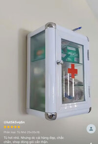 ( cỡ nhỏ) Tủ thuốc y tế gia đình treo tường 25x35x15 cm loại đẹp