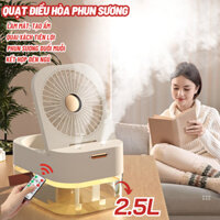 [ Có remote ] Quạt phun sương dung tích lớn 2,5L tính năng vượt trội hẹn giờ,đèn led,công suât lớn