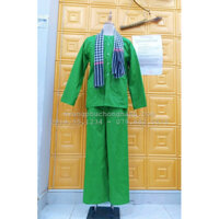 ( CÓ SẴN) ÁO BÀ BA NAM XANH LÁ VẢI KATE CAO CẤP TẶNG KÈM KHĂN RẰN