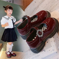 ( Có sẵn ) Giầy búp bê quai ngang khuy bông hoa da bóng cho bé gái thời trang phong cách Hàn Quốc Ulzzangshop520