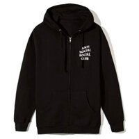 [ có sẵn ] hoodie zip anti social social club basic