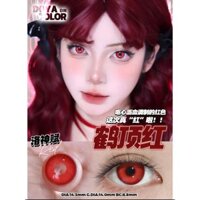 [ CÓ SẴN ] Lens / Kính áp tròng cosplay Đỏ Red Doya Color day