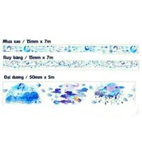 ( có sẵn )set 3 cuộn băng keo washi trang trí tape