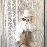 ( Có sẵn) SET CÓ BÁN RỜI  áo sơ mi đan dây và quần ống rộng Quảng Châu order( quần co sẵn) mã 738