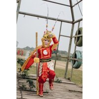 ( CÓ SẴN ) TRANG PHỤC TÔN NGỘ KHÔNG TRẺ EM MẶT NẠ CAO SU