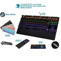 [ có video ] ⌨ Bàn phím cơ game thủ Detek Urban Radius K28 - K30 - AK911 - K550 có đèn LED