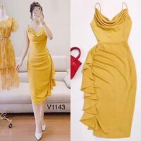 ( CÓ VIDEO + ẢNH THẬT CỰC ĐẸP ) Đầm cổ đổ Phi Lụa Cao Cấp