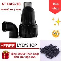 [ CÓ VIDEO] Máy bơm hồ cá Koi ATMAN HAS-30 220W, 30.000L/H + Tặng 200gr Than hoạt tính khử độc bể cá