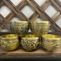 ☆ ★ Cốc cúng nước bằng đồng nguyên chất, cốc đồng gia đình, cốc trăm phước lành, cốc rượu, cúng thần, cúng tài, cốc nước thánh trước Phật, cốc cúng Phật/3.14