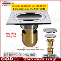 【 🔥COD🔥】( 10*10Đồng Thau Đúc Mờ ) Phễu Thoát Sàn , Ga Thoát Nước Nhà Tắm Chống Mùi Hôi Đáy Lớn