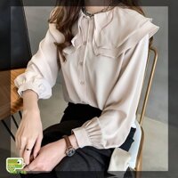 ( comandos06) SM160-ÁO SƠ MI NỮ ÁO SƠ MI CỔ SEN PHONG CÁCH HÀN QUỐC _ Hàng có sẵn _ hàng có sẵn