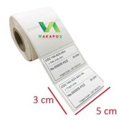 [ COMBO 10 CUỘN ] Tem trà sữa 50*30 Giấy in tem nhiệt 50x30 mm [ COMBO 10 CUỘN ]