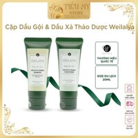 ( Combo 10 Hộp ) Cặp dầu gội và dầu xả thảo dược Weilaiya gừng ngăn rụng kích mọc tóc