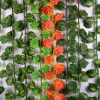 ( COMBO 12 dây) Dây Leo Giả-  Lá Phong, Dưa Hấu, Rau má Nhật, Thường xuân, Trà Bầu, dây leo giả Dài 2m3, 81 l