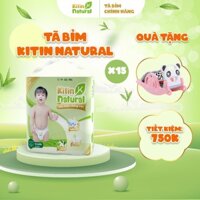 [ COMBO 15 BỊCH + QUÀ ] Tã Bỉm Kitin Natural chống hăm, kháng khuẩn, siêu mỏng mịn, mềm mại, Bỉm thương hiệu Việt