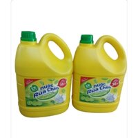 [ COMBO 2 CAN = 8kg ] Nước Rửa Chén 4kg Hương Chanh Siêu Sạch