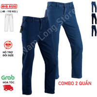 [ COMBO 2 Quần Túi Chéo ] Quần Jean Nam Trung Niên Quần Dài Nam Ống Suông Vải Co Giãn