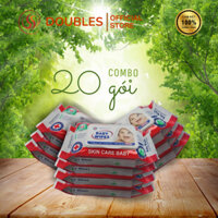 [ COMBO 20 GÓI ] - Khăn ướt cao cấp BaBy wipes 80g | Tiện lợi, an toàn cho bé, dễ sử dụng