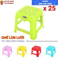 🌱 COMBO 25 Ghế nhựa lùn lưới Duy Tân - Ghế Quán Ăn Ngồi Bàn Thấp Trà Chanh🌱 Tổng Kho Sài Gòn 1 🌱