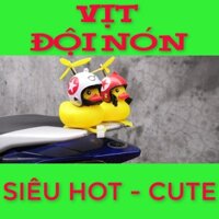 [ COMBO 25 ]  VỊT GẮN XE ĐỘI MŨ BẢO HIỂM CHONG CHÓNG CÓ ĐÈN CÓ CÒI