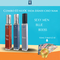 [ Combo 3 Chai ] Sexy Men & Blue & Booss Nước Hoa Nam - Dung tích 10ml - Thương hiệu H&L
