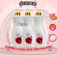 [ Combo 3 chai] Sữa Tắm Salome 1000ml Hương Nước Hoa Hồng Thơm Lâu Dưỡng Body Dưỡng Da Body @.
