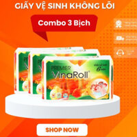 [ COMBO 3 LỐC ] LỐC 6 CUỘN VINAROLL KHÔNG LÕI