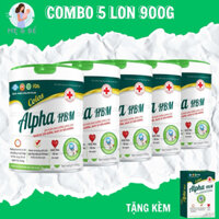 [ COMBO 5 LON 900G - TẶNG 5 HỘP 150G - Date mới ] Sữa Non Alpha HBM lon phun Sơn 900g