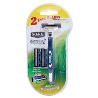 [ COMBO 6 BO ] Dạo cạo râu Schick Exacta II System cho Da nhạy cảm lưỡi đôi (1 cây, tặng 2 lưỡi)