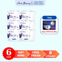 ( combo 6 gói tặng 1 gói ban đêm )BVS Ánh Dương nice nắp trắng (1gói 8 miếng)